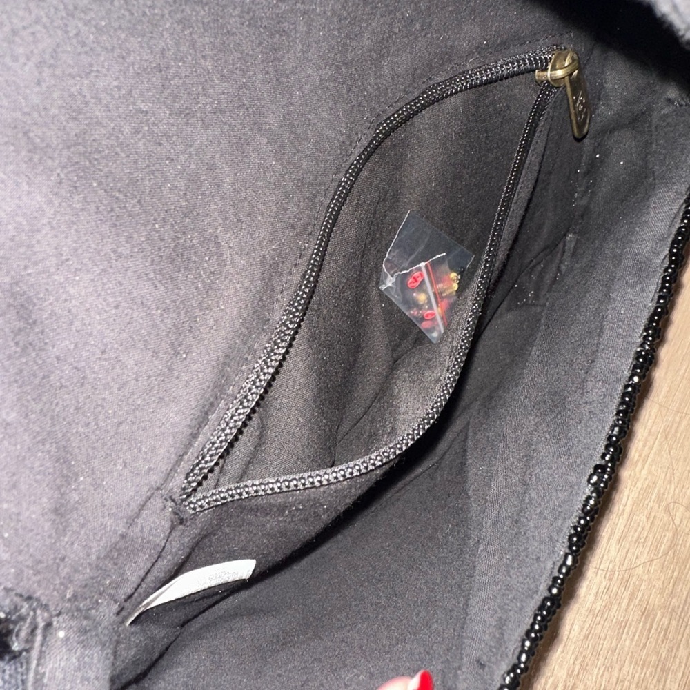 AMERICA AND BEYOND CELESTIAL SPARK Black Beaded Shoulder Bag - Picture 5 of 7